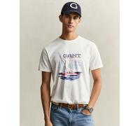GANT Mens Short Sleeve G-Badge T-Shirt - 433 Evening Blue - 433 Evening Blue - L