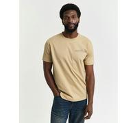 Gant Graphic Short Sleeve T-shirt Beige M Men