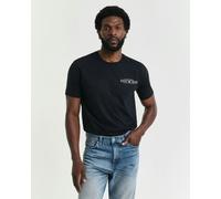 GANT Mens Short Sleeve Printed Graphic T-Shirt - 5 Black - 5 Black - L