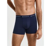 Gant Mens Slim Fit Boxer Briefs in Dark Blue (3 Pack) Cotton - Size Medium