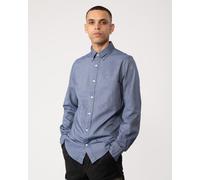 Gant Mens Slim Fit Long Sleeve Oxford Shirt - Blue - Size Medium
