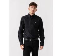 Gant Mens Slim Fit Long Sleeve Poplin Shirt - Black - Size Medium
