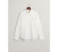 Gant Mens Slim Fit Long Sleeve Poplin Shirt - White Cotton - Size 2XL