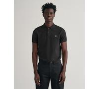 GANT Mens Slim Fit Short Sleeve Shield Logo Pique Polo - 5 Black