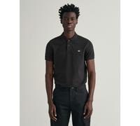 GANT Mens Slim Fit Short Sleeve Shield Logo Pique Polo - 5 Black - 5 Black - XL