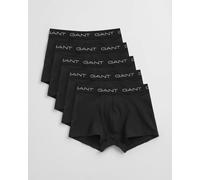 GANT Mens Slim Fit Stretch Cotton Jersey Trunks 5-Pack - 5 Black - 5 Black - L