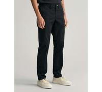 GANT Men's Slim Twill Chinos Classic Trousers, Black, Standard, Black, 36 W/34 L