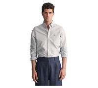 GANT Men's Slim Oxford Banker Stripe Shirt, Persian Blue, XL