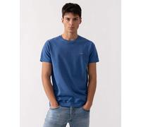 Men's GANT Mens Slim Pique Short Sleeve T-Shirt - Navy - Size: 38/Regular