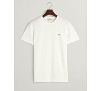 Gant Mens Slim Pique Short Sleeve T-Shirt - Beige - Size X-Large