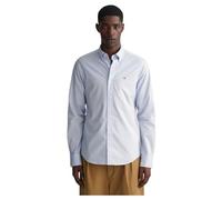 Men's GANT Mens Slim Fit Long Sleeve Poplin Shirt - Blue - Size: 44/Regular