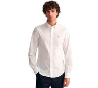 GANT Mens Slim Fit Long Sleeve Poplin Shirt - 110 White - 110 White - XXXL