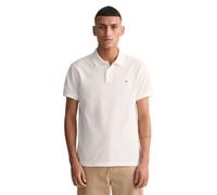 GANT Men's Slim Shield SS Pique Polo Shirt, White, M