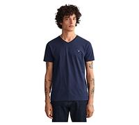 GANT Men's Slim Shield V-Neck T-Shirt, Faded Pink, 3XL