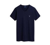 Gant Shield Short Sleeve V Neck T-shirt Blue 2XL Men