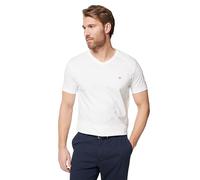 GANT Men's Slim Shield V-Neck T-Shirt, White, XXL