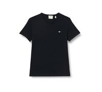 GANT Men's Slim Shield V-Neck T-Shirt with V-Neck Slim Fit, Black, XXL