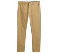 GANT Men's Slim Tech Prep Chinos Classic Trousers, Dark Khaki, 33 W/32 L