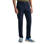 Gant for man. 1505220 Slim Fit Tech Prep chino trousers navy (34/34), Casual, Cotton, Organic Cotton