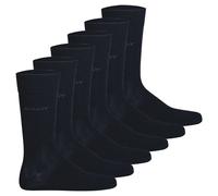 GANT Mens Socks 6-Pack Soft Cotton, Cotton Blend, Business, Blue Black, 43-46
