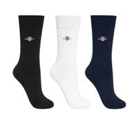 GANT Men's Shield Socks 3-Pack, Black, 40-42