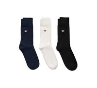 GANT Men's Shield Socks 3-Pack, Black, 40-42