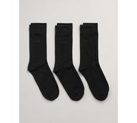 Men's GANT Mens Soft Cotton Socks 3-Pack - Black - Size: UK6-8 eu40-42 us7-9