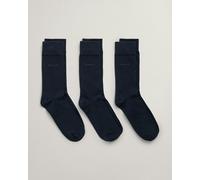 GANT Mens Soft Cotton Socks 3-Pack - 410 Marine - 410 Marine - UK9-11 EU43-45 US10-12