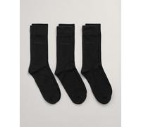 GANT Mens Soft Cotton Socks 3-Pack - 5 Black