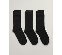GANT Mens Soft Cotton Socks 3-Pack - 5 Black - 5 Black - UK9-11 EU43-45 US10-12