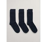 Gant Mens Soft Cotton Socks 3-Pack - Marine - Size EU 40-42 (Womens)