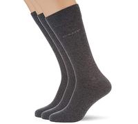 GANT Men's SOFT COTTON SOCKS 3-PACK Socks, CHARCOAL MELANGE, Standard