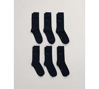 Gant 6 Pack Mens Soft Cotton Socks - Black - Size UK 9-11