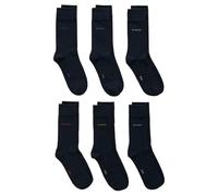 GANT Men's Soft Cotton Socks, Pack of 6, Navy, 43-45