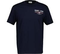 GANT Mens Evening Blue Regular Fit Graphic T-Shirt