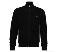 GANT Men's Stand Collar Micro Textured Cotton Zip Cardigan