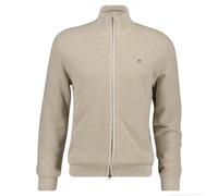 GANT Men's Stand Collar Micro Textured Cotton Zip Cardigan