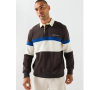 GANT Mens Striped Heavy Rugby Polo Shirt, Brown, Size 2Xl, Men Brown
