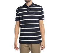 GANT Men's Striped Polo Shirt, Evening Blue, XL