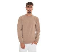 GANT Men's Superfine Lambswool C-Neck Pullover Sweater, Dk. Sand Melange, L