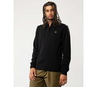 Gant Mens Superfine Lambswool Half Zip Cardigan - Black material_Wool - Size Medium