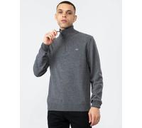 GANT Mens Superfine Lambswool Half Zip Cardigan - 90 Charcoal Melange - 90 Charcoal Melange - XL