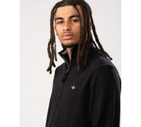 Gant Mens Superfine Lambswool Half Zip Cardigan - Black material_Wool - Size Large