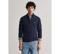 Gant Mens Superfine Lambswool Half Zip Cardigan - Navy - Size 3XL