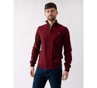 Gant Mens Superfine Lambswool Half Zip Cardigan - Red - Size X-Large