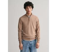 Gant Mens Superfine Lambswool Half Zip Cardigan - Sand - Size 2XL