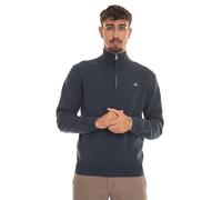 GANT Men's Superfine Lambswool Half Zip Pullover Sweater, Dark Navy Melange, XXXL