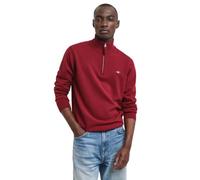 GANT Men's Superfine Lambswool Half Zip Pullover Sweater, Plumped Red, L