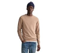 GANT Mens Superfine Lambswool Sweatshirt Blue, Dk. Sand Melange, XL