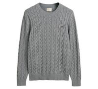 GANT Men's Sweater - COTTON CABLE C-NECK, Cable Knit, Round Neck, Cotton...